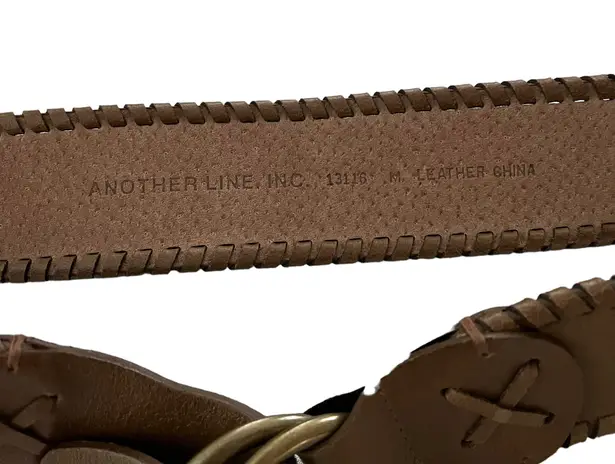 Another Line Inc Wide Hipster Leather Belt, Sz M