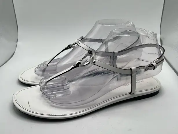 Tory Burch  RING T-STRAP SANDAL white leather size 8.5M slingback - Image 3