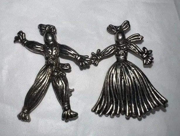 Vintage Rag Doll Scatter Pins Silver Tone Silver