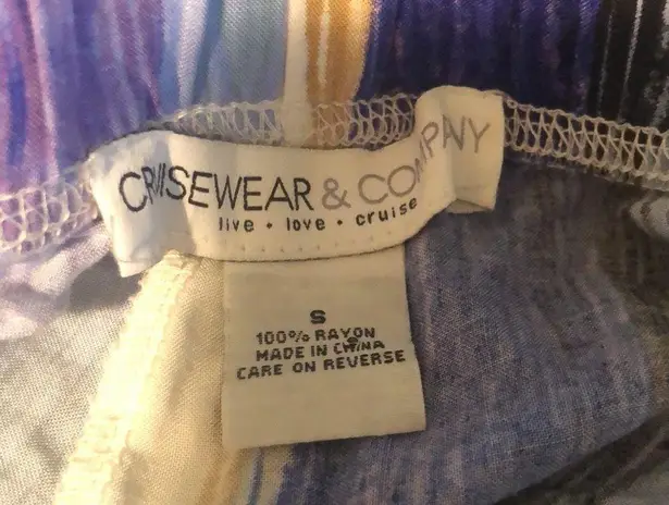 Cruisewear Arsty Beach Pant S Tied Ankle Colorful Drawstring Waist Flowy Airy Multiple