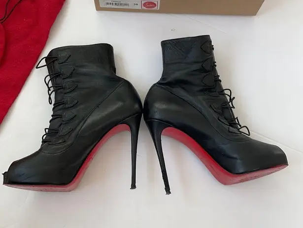 Christian Louboutin  Frenchissima 2020 Alta Nappa Leather 120 ankle bootie 38