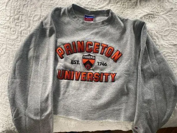 Champion Cropped Princeton Crewneck Sweatshirt