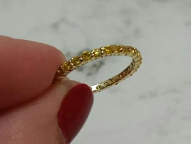 Canary Eternity Band Ring