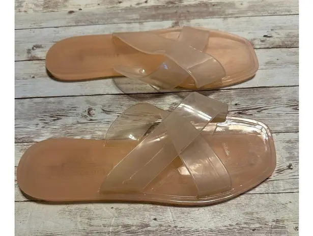 Matisse Anthropologie Peach Villa Slide Jelly Shoes Sandals Size US 8M Vacation Pink