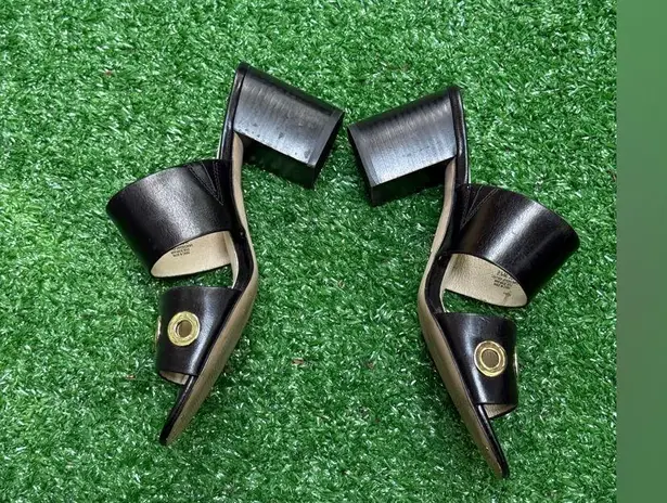 Louise et Cie Women's Kamea Grommet Embellished Black Sandals Size 8.5