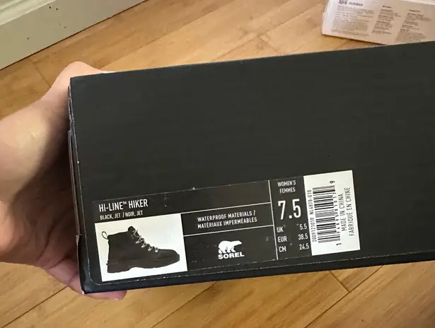 Sorel Hi-Line Hiking Boot Black Size 8