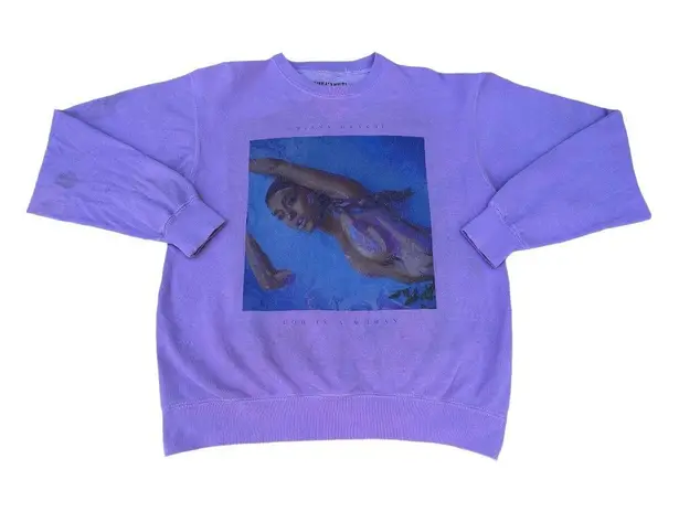 Ariana Grande God Is A Woman Tour Purple Crewneck Sweater