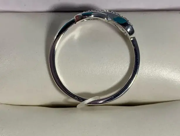 Infinity Symbol Simulated Diamond Silver Ring CZ Size 6