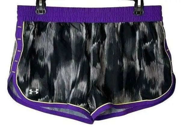 Under Armour  Women's Semi Fitted Athletic Shorts Black Purple Women Size Medium