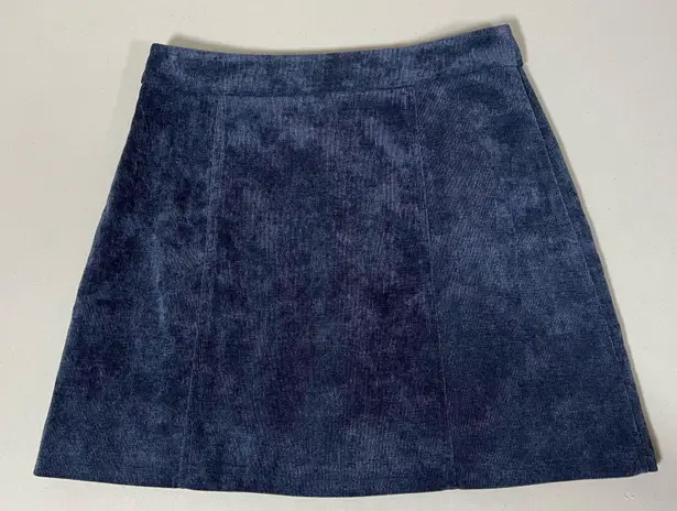 English Factory Navy Blue Corduroy Buttoned High-Waisted Mini Skirt Size S 💙✨