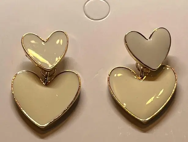 Sweet Heart Shape Titanium Steel Earrings Gold