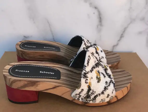 Proenza Schouler women’s Tapestry clog slide sandals size IT 36 US 6