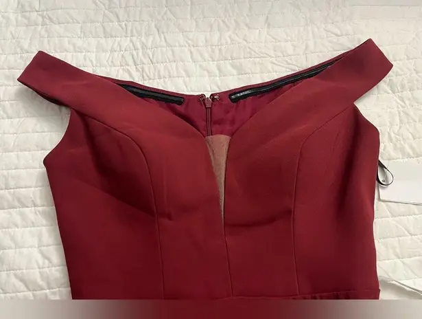 NWT Dessy Collection burgundy formal / bridesmaid maxi dress Red Size 4