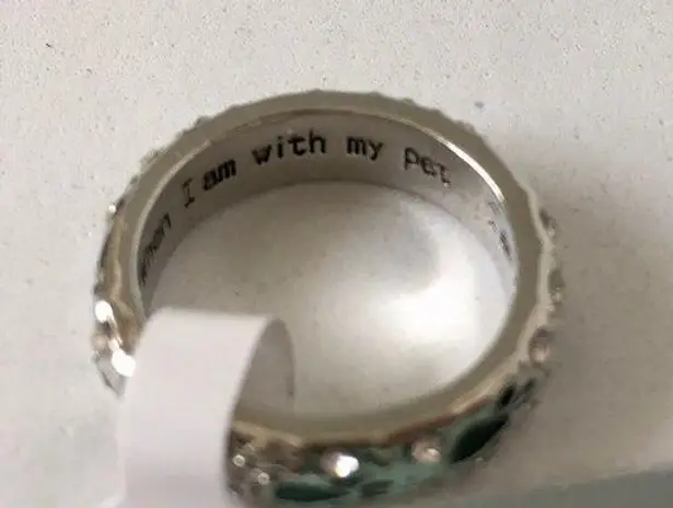 Engraved Pet Ring, Size 7 Silver