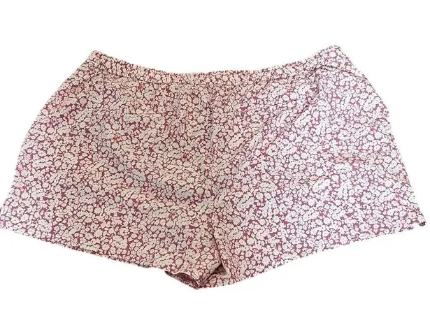 Kona Sol Women's 3X Pink Floral High-Rise Board Shorts Summer Swimwear