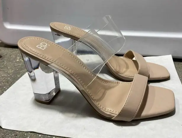 BP  Naomi Clear Block Heel Size 7.5