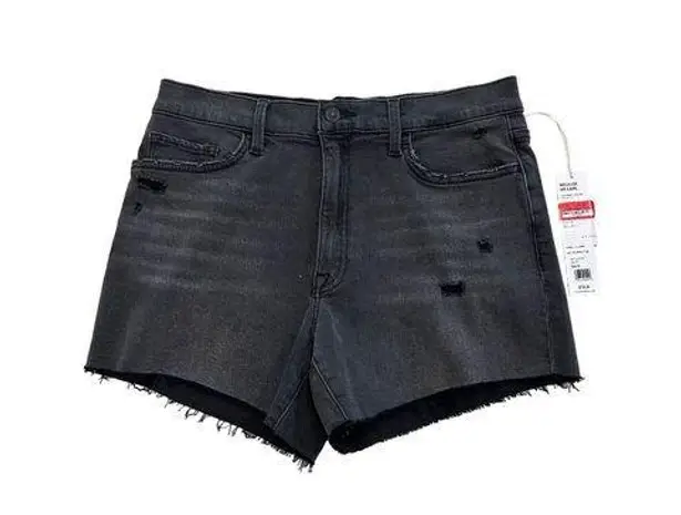 Hudson  The Kass High Rise Black Gray Denim Shorts Size 28 NEW