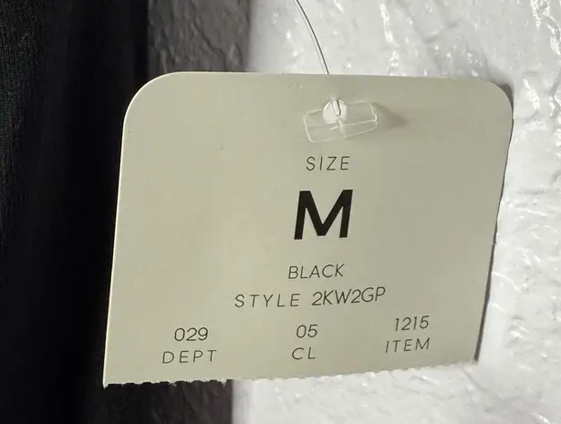 Isabel Maternity Black Stretchy Ribbed Henley Pencil Pull On Midi Skirt Med NEW!