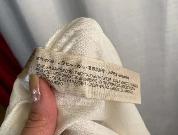 Massimo Dutti Short Sleeve TShirt Off White New XS