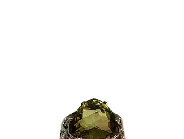 B. Paz Israel Sterling Lemon Quartz Statement Ring 925 Silver