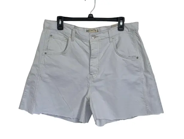 Free People NWT Flawed  We the Free White Denim Good Luck Mid Rise Barrel Size 31 - Image 1