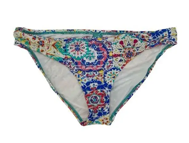 NEW Sunsets Mambo Unforgettable Swim Bikini Bottom Full Coverage Boho XL White