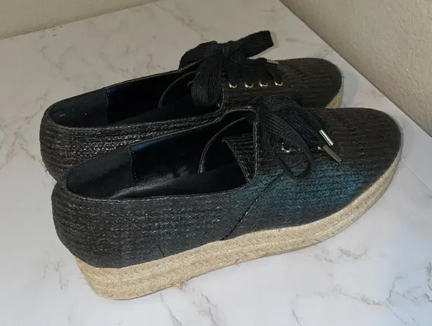 Raye  Revolve Black Woven Caicos Espadrilles Shoes Size 7