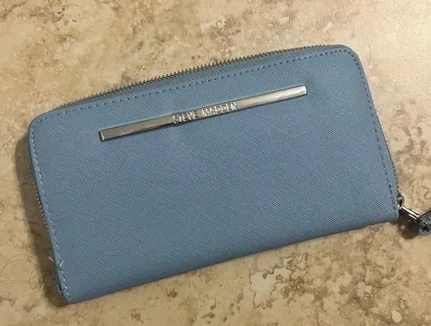 Steve Madden Blue  Zipper Wristlet Walet - Image 1