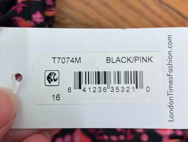 London Times Smocked Tiered Peasant Babydoll Dress Floral size 16 NWT