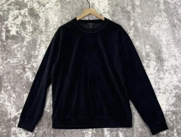 COS  Oversized Black Velvet Sweatshirt - M