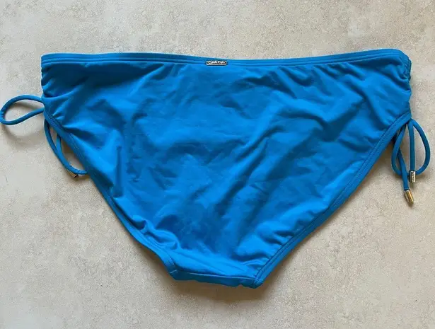 Calvin Klein NWT  Drawstring Hipster Bikini Bottom Blue Size XL