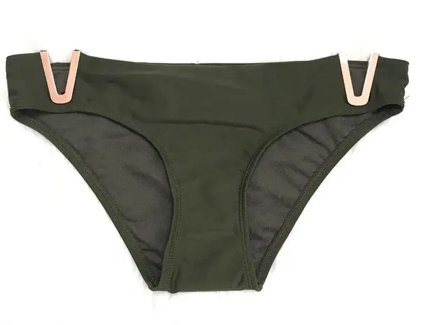 Rachel Roy Bikini Bottom Olive Green Rose Gold V