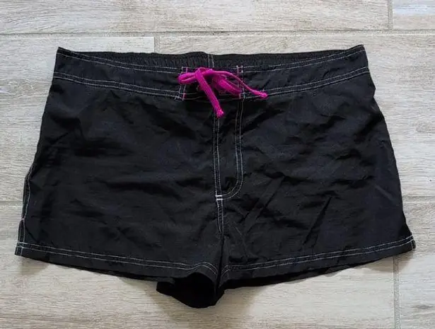 ZeroXposure Black Lined Board Shorts | Women's Lined Swim Shorts Size 12