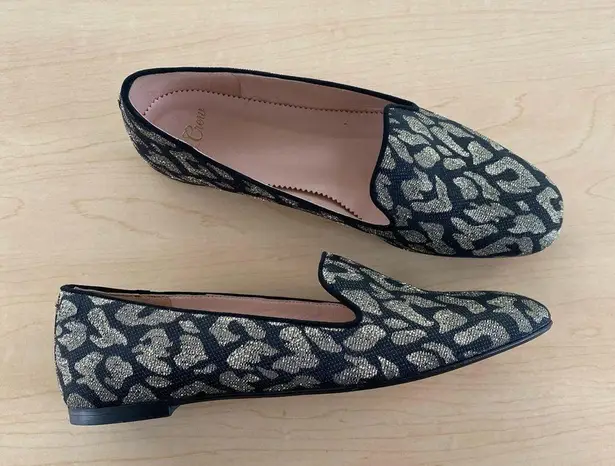J.Crew  Metallic Leopard Smoking Slippers