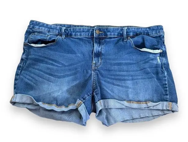 Ava & Viv 5/$35 Womens Shorts Sz 20W Power Stretch Midi Cuffed Blue Denim Jean