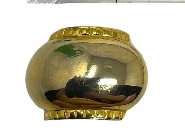 Carol Dauplaise Vintage Signed Dauplaise Gold Tone Clip On Statement Earrings Retro Classy