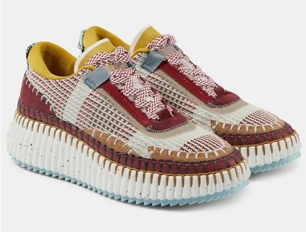 Chloé CHLOE Nama Mesh Sneakers Size 40/ US 10 Plum Purple