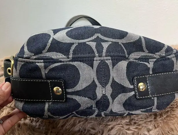 Coach  Restored Zoe Shoulder Bag Bras/Denim/navy