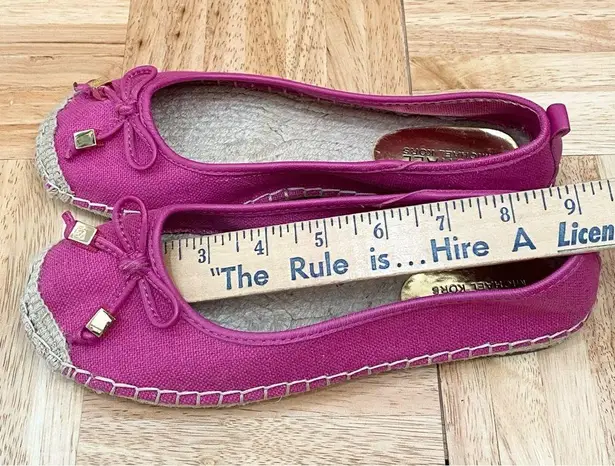 Michael Kors MK  Fuchsia Hot Pink Espadrilles Flats