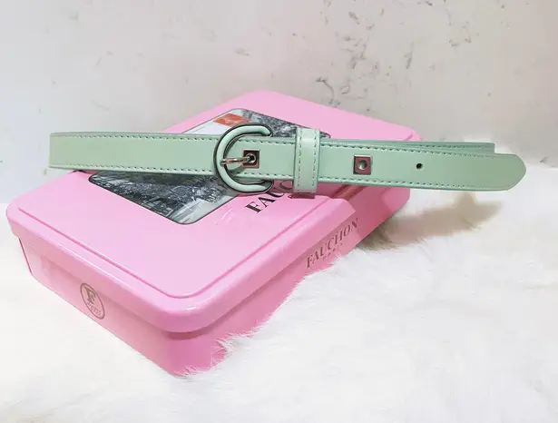 Proenza Schouler Authentic Mint Green Leather Women’s Waist Belt