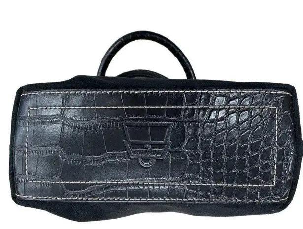 Kathy Van Zeeland Womens Black Faux Suede Mini Handbag SKU 1459