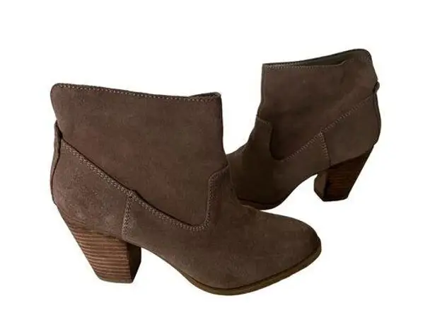 Frye  Tan Suede Ankle Booties Boots Size 7.5