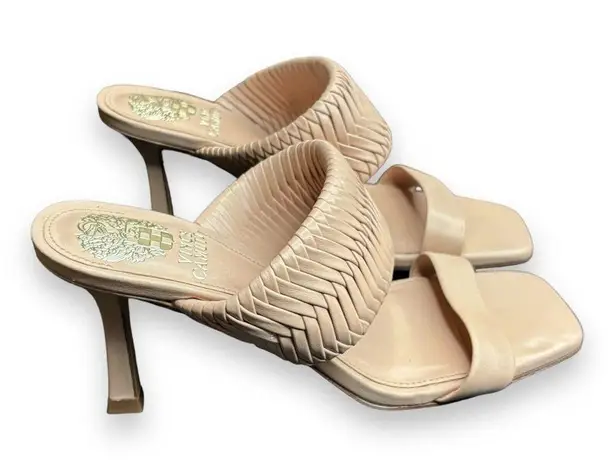 Vince Camuto  Emoelee Sandal High Heeled Beige Buff Leather Women Size 6