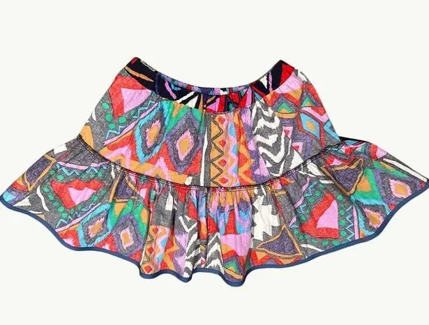 Vintage JoJo For Your Bobo Cotton Skirt Bold Geometric Abstract Aztec Patterns Black Size undefined