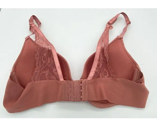Marilyn Monroe 6169-49 Underwire Bra Lace Trim Back Salmon Dusty Pink Size 36B