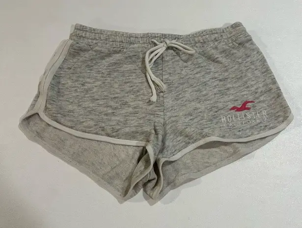 Hollister  Gray Logo Drawstring Lounge Shorts Women’s Small Soft Athletic Casual - Image 1