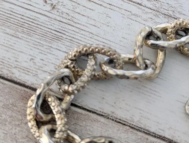 Stella & Dot Bracelet with Clear Gems - Heavy Tarnish/Discoloration