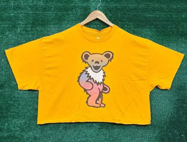Grateful Dead yellow Crop Top Size Extra Large