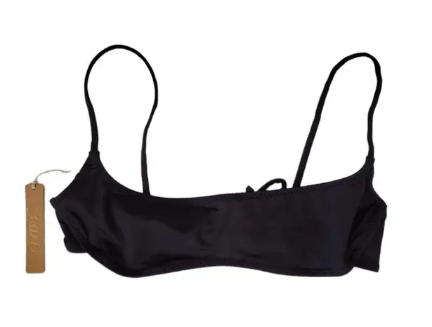 SKIMS  Signature SWIM MICRO SCOOP BIKINI TOP ONLY Onyx Black XL NWT