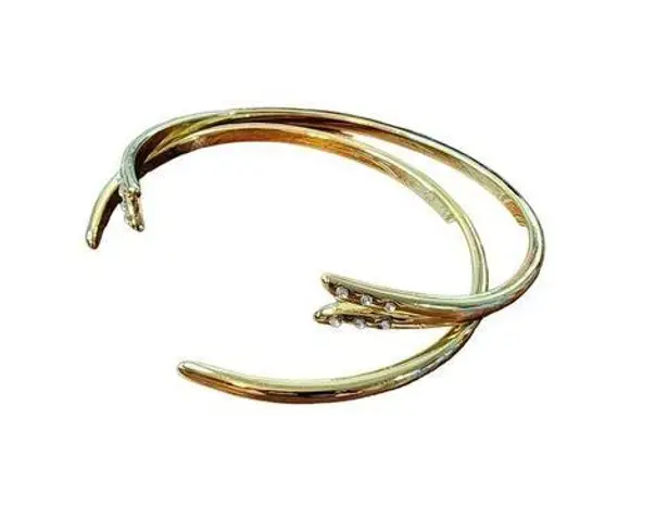 NEW Michelle Campbell Rachel Zoe Gold Tone Talon Faux Jewel Beach Set Bracelet